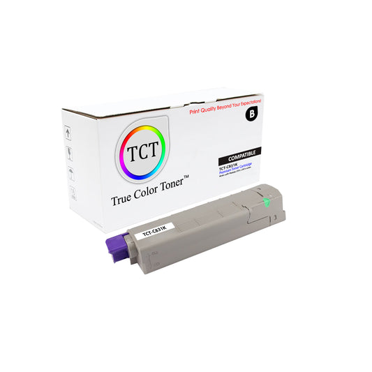 TCT Compatible Toner Cartridge Replacement for the Okidata C831 Series - 1 Pack Black
