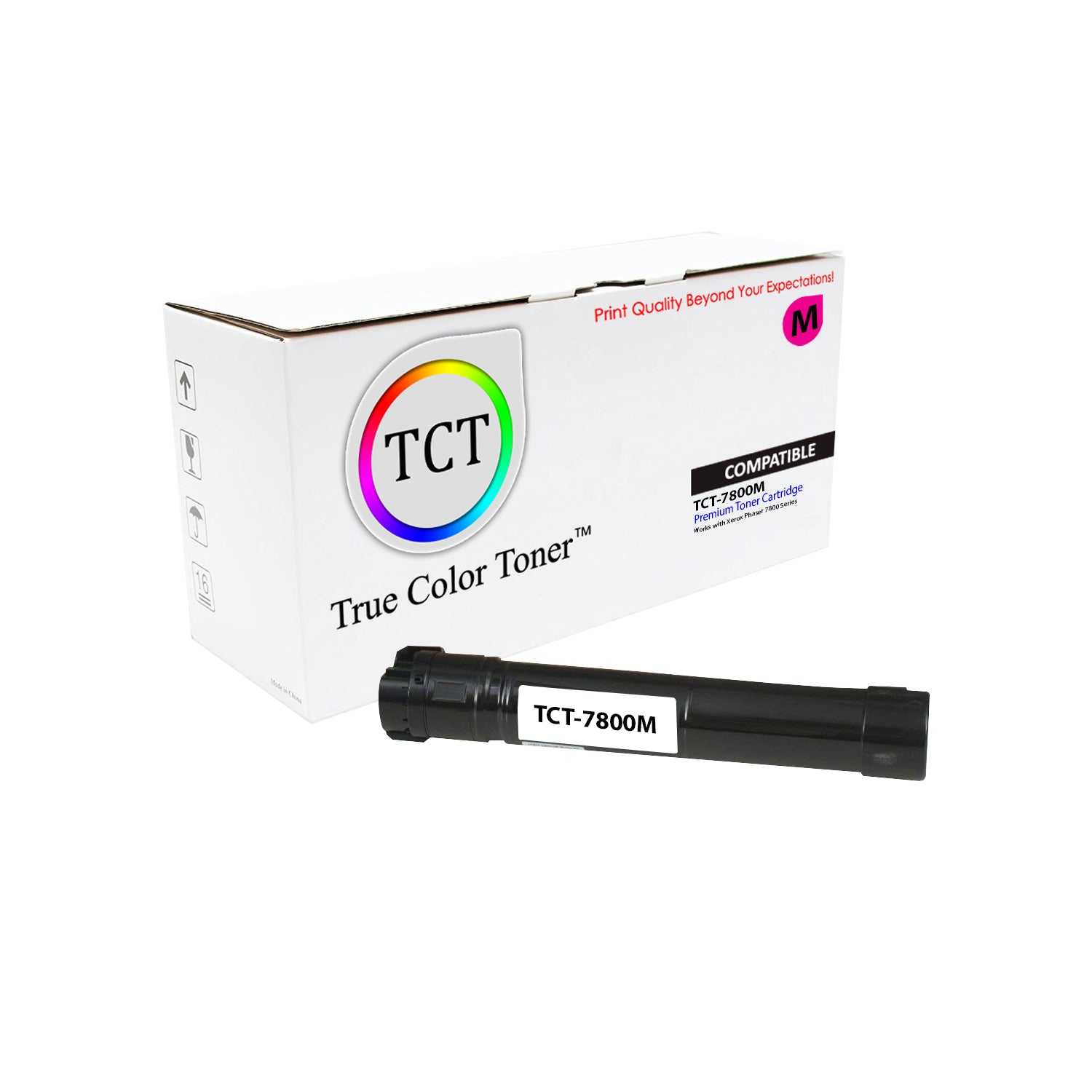 TCT Compatible High Yield Toner Cartridge Replacement for the Xerox 7800 Series - 1 Pack Magenta