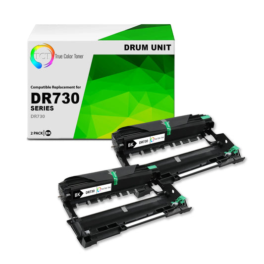 TCT DR730 Drum Unit 2 Pack - Premium Compatible Replacement for Brother DR-730 DR730 - True Color Toner