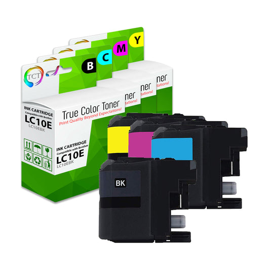 TCT Compatible Ink Cartridge Replacement for the Brother LC10E Series - 4 Pack (B, C, M, Y)