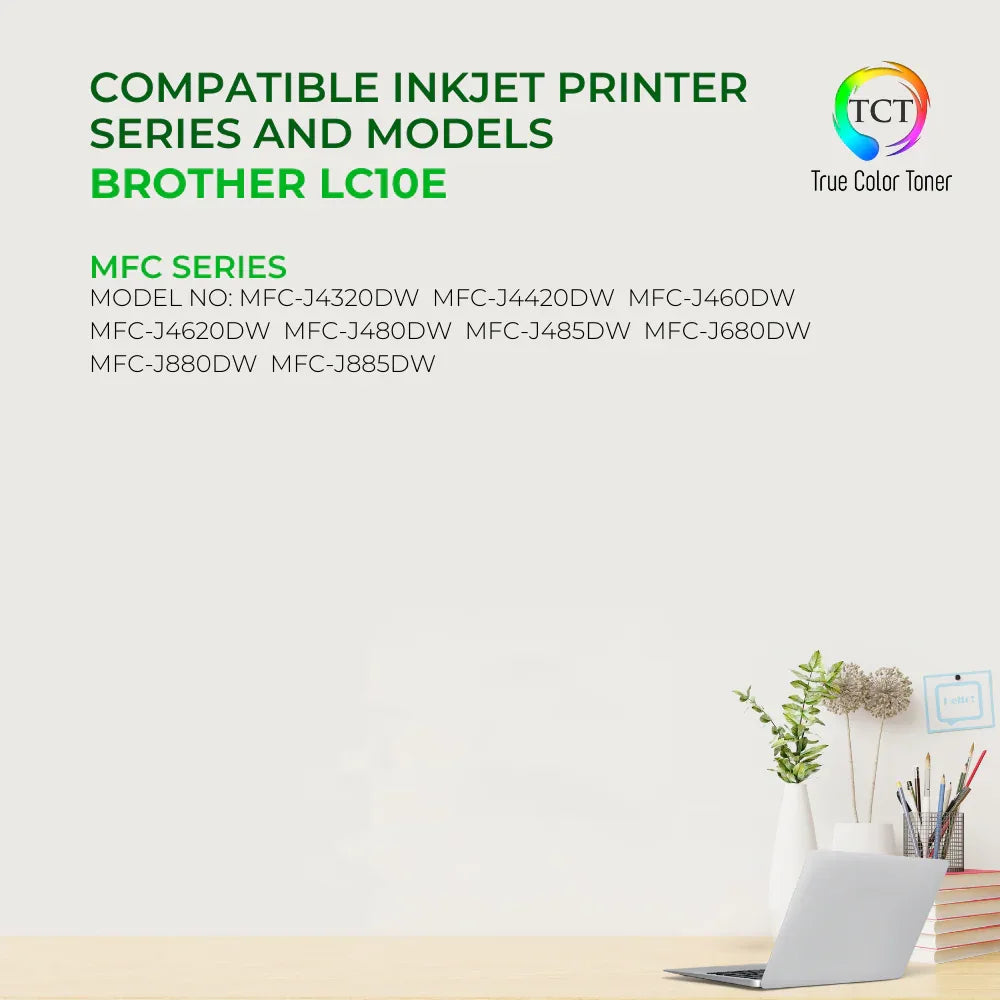 TCT LC203 Ink Cartridge 5 Pack - Premium Compatible Replacement for Brother LC203 LC203BK LC203C LC203M LC203Y - True Color Toner
