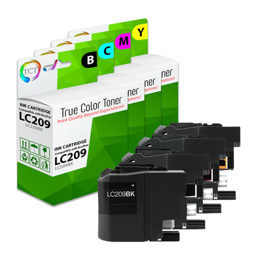 TCT Compatible HY Ink Cartridge Replacement for the Brother LC209 LC205 Series - 10 Pack (B,C,M,Y)