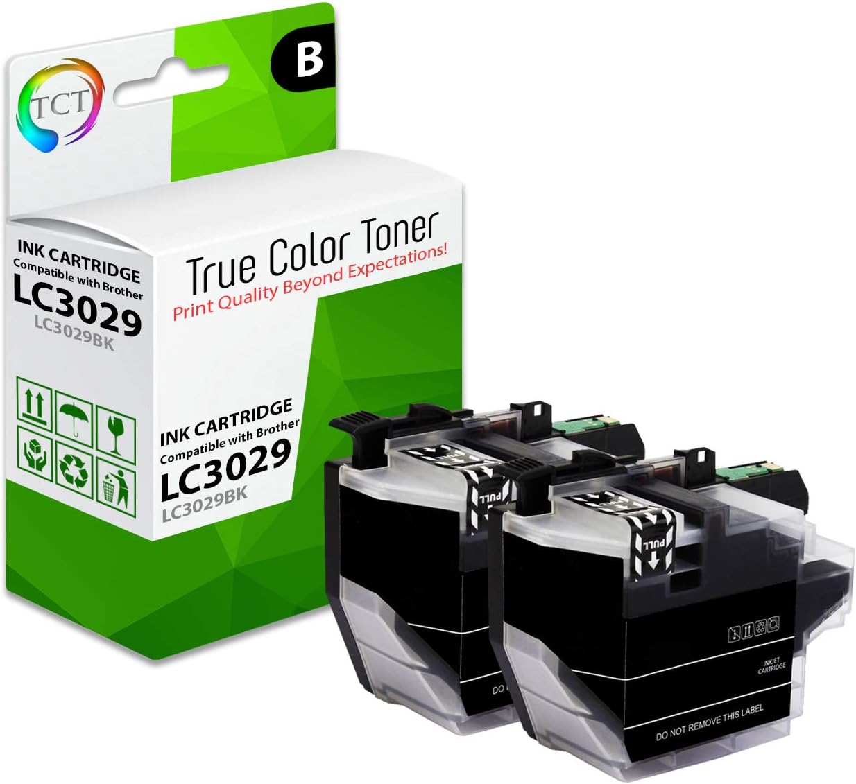 TCT Compatible Super HY Ink Cartridge Replacement for the Brother LC3029 Series - 2 Pack Black