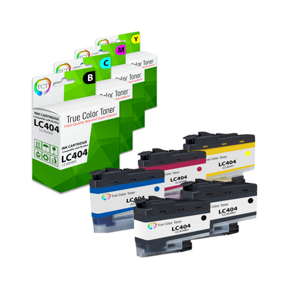 TCT Compatible Ink Cartridge Replacement for the Brother LC404 Series - 5 Pack (2BK, 1C, 1M, 1Y)
