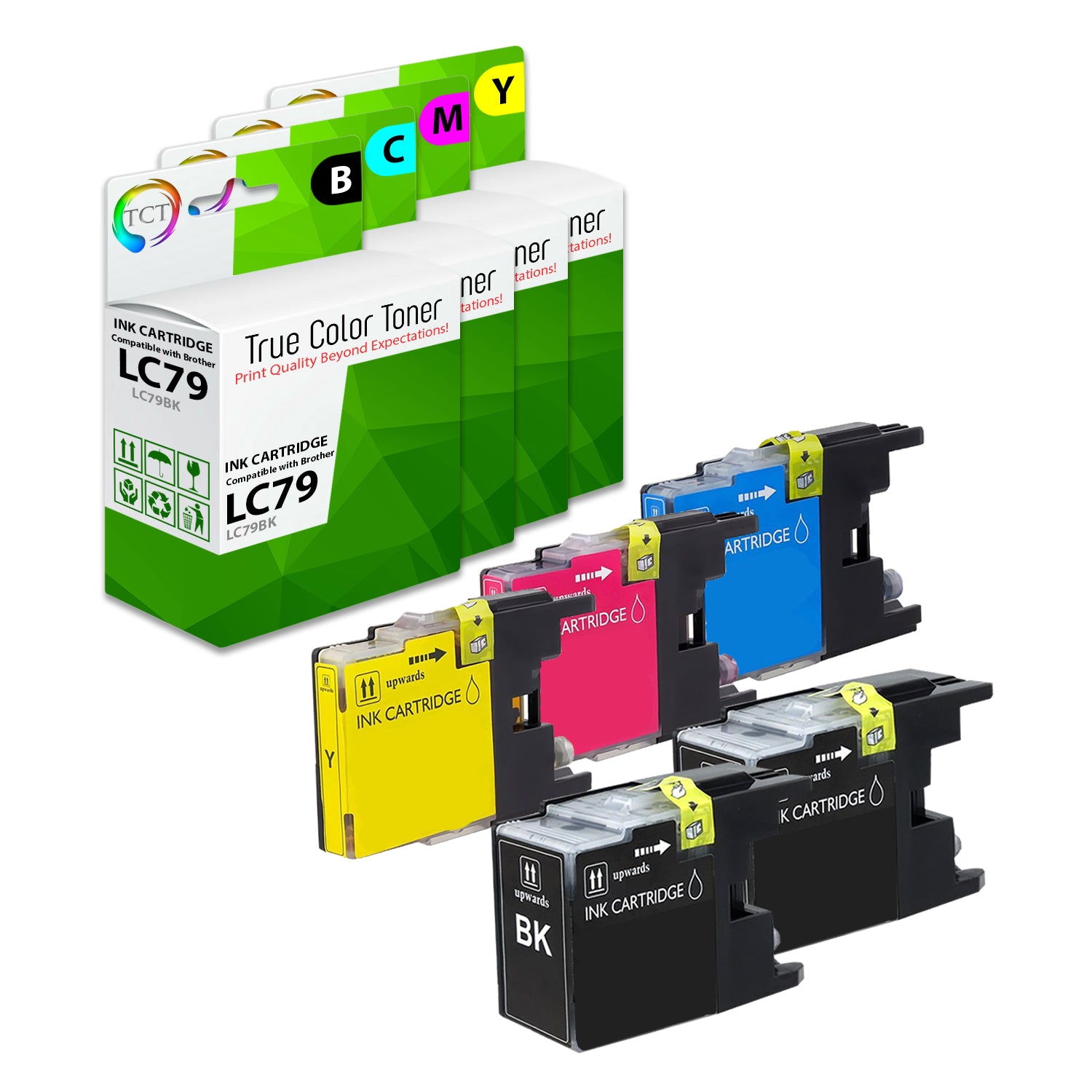 TCT Compatible Super HY Ink Cartridge Replacement for the Brother LC79 Series - 5PK (B, C, M, Y)