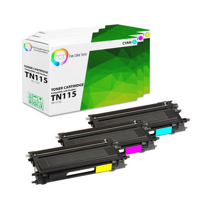 TCT Compatible Toner Cartridge Replacement for the Brother TN115 Series - 3 Pack (C, M, Y)