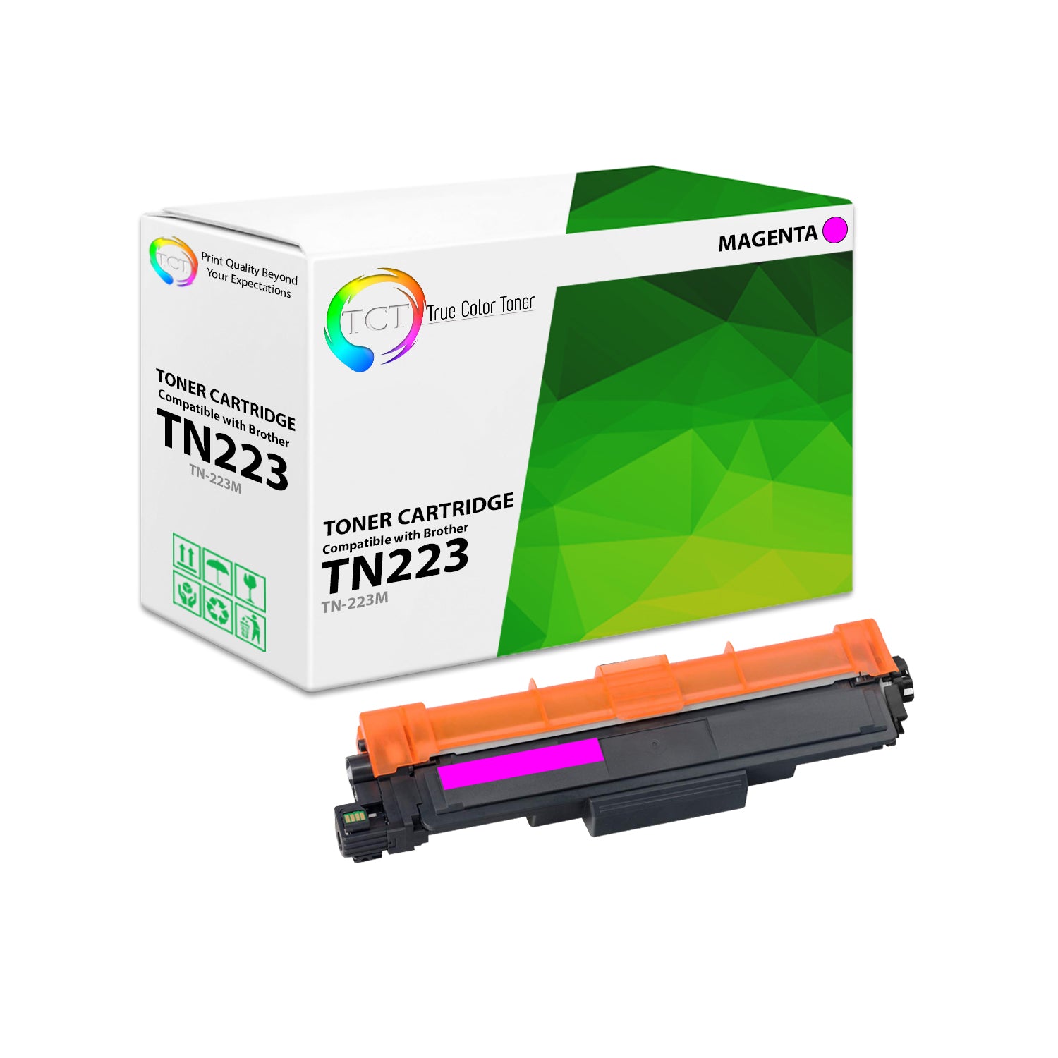 TCT Compatible Toner Cartridge Replacement for the Brother TN223 Series - 1 Pack Magenta