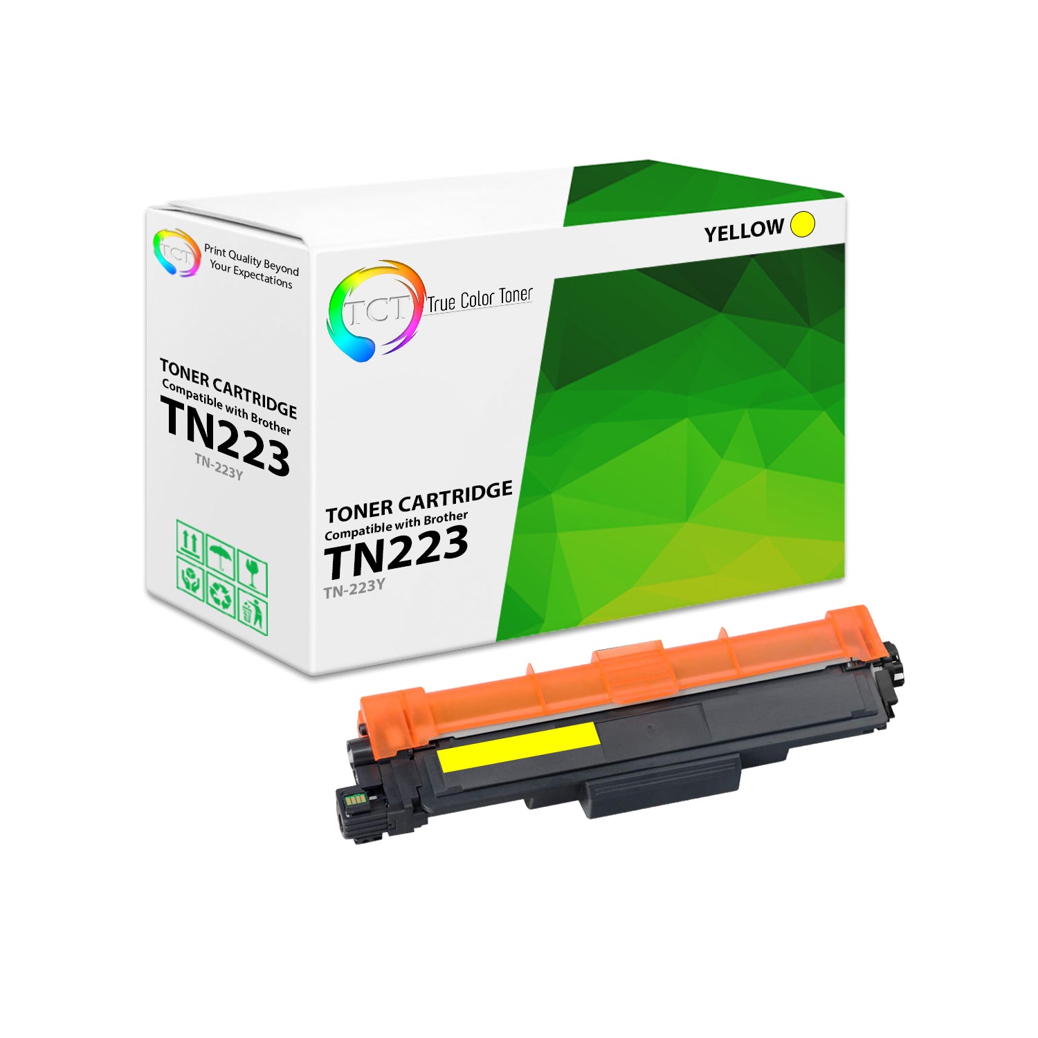 TCT Compatible Toner Cartridge Replacement for the Brother TN223 Series - 1 Pack Yellow