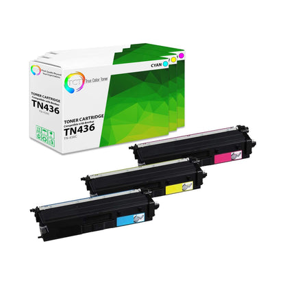 TCT Compatible Super HY Toner Cartridge Replacement for the Brother TN436 Series - 3 Pack (C, M, Y)