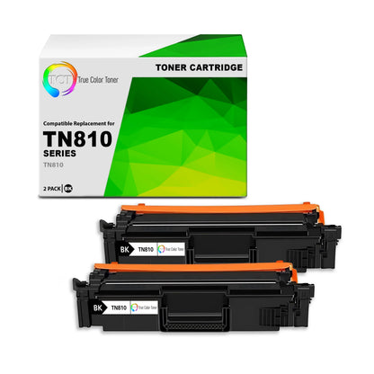 TCT TN810 Black Toner Cartridge 2 Pack - Premium Compatible Replacement for Brother TN810 TN-810 Black - True Color Toner