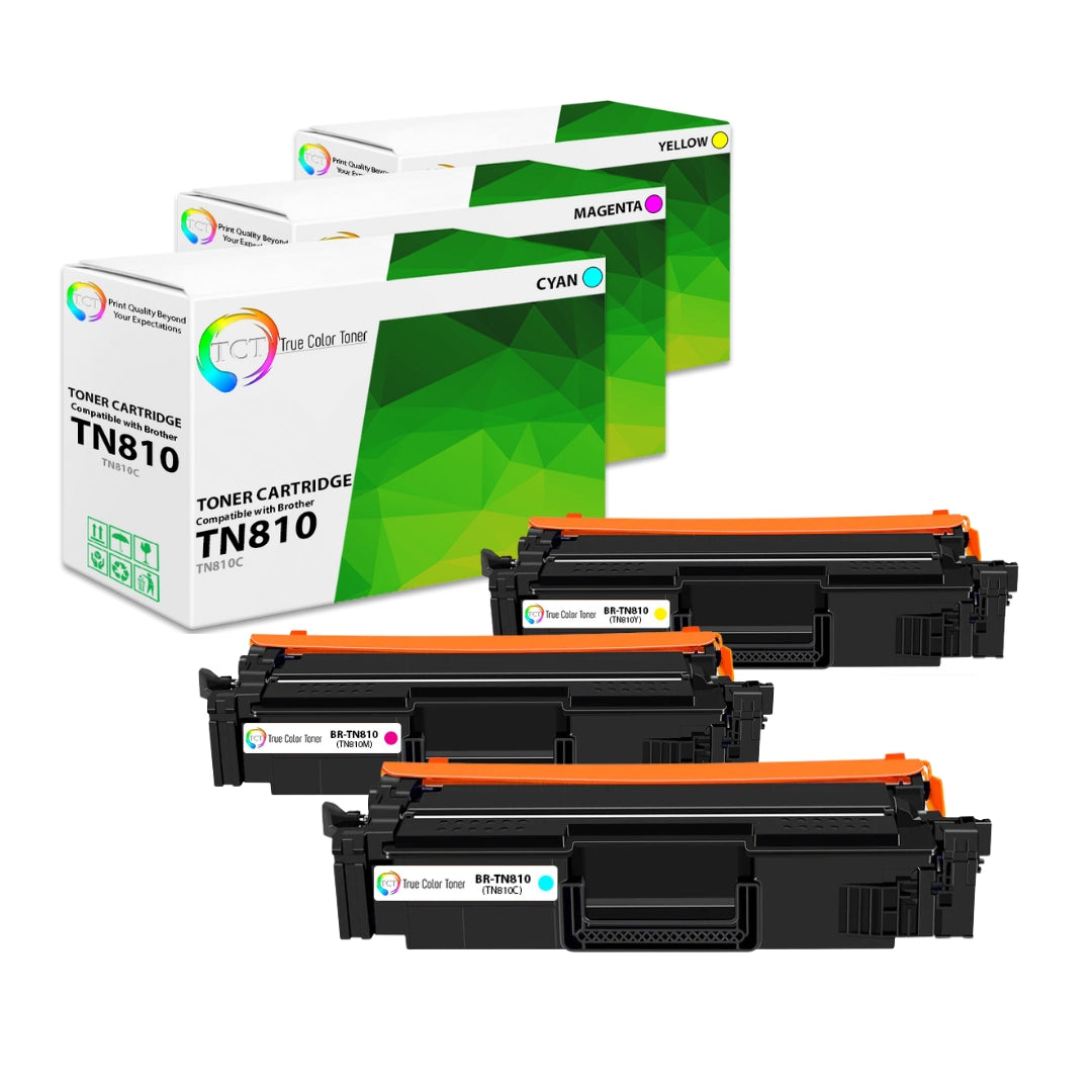 TCT Compatible Toner Cartridge Replacement for the Brother TN-810 Series - 3 Pack (1C, 1M, 1Y)