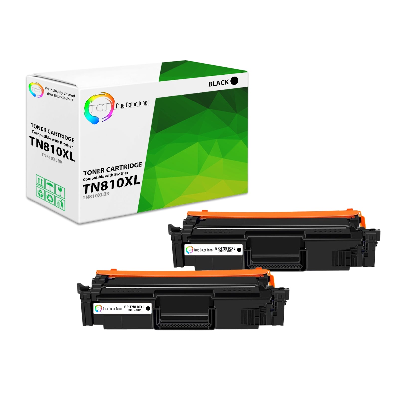 TCT Compatible Toner HY Cartridge Replacement for the Brother TN-810 Series - 2 Pack Black