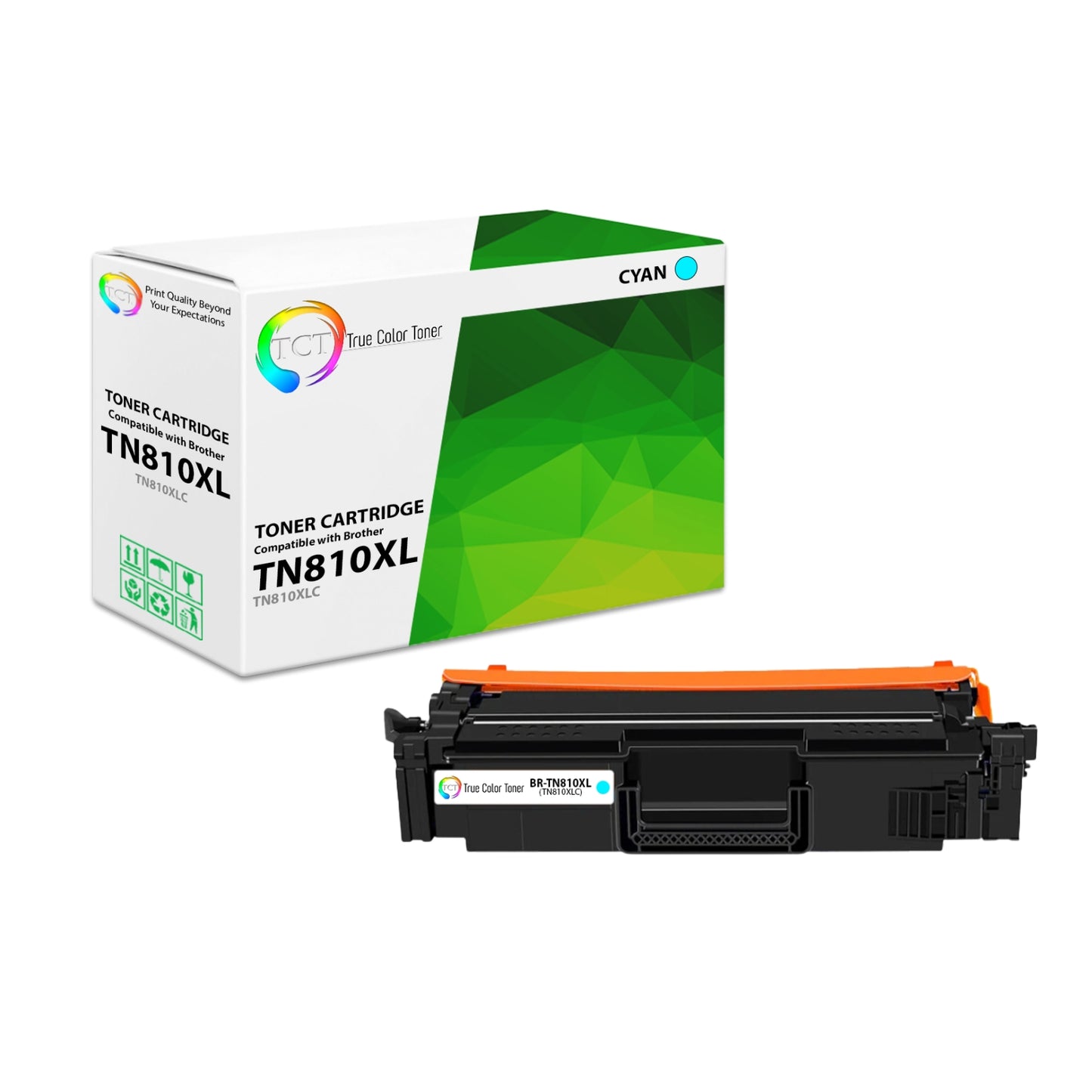 TCT Compatible Toner HY Cartridge Replacement for the Brother TN-810 Series - 1 Pack Cyan