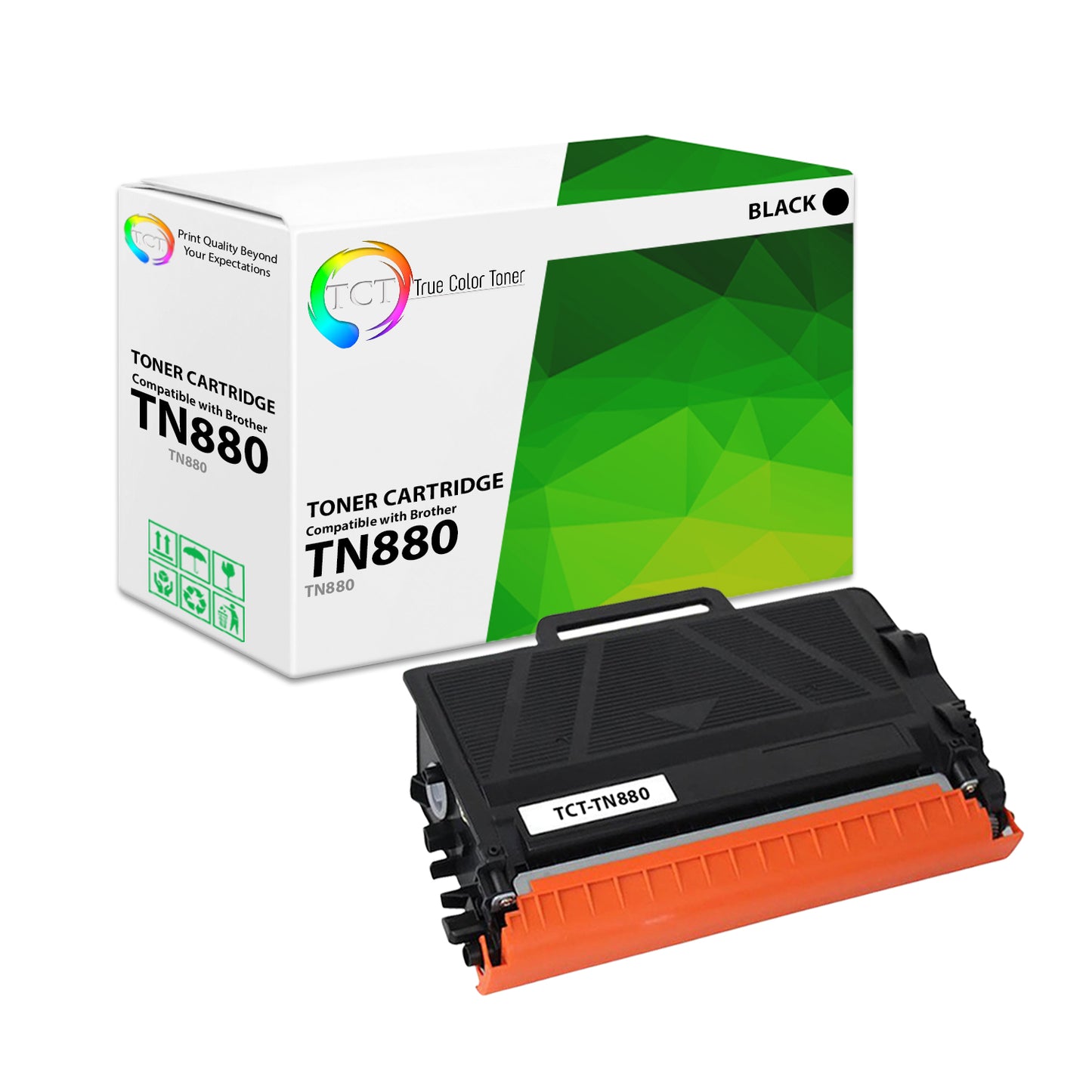 TCT Compatible Super HY Toner Cartridge Replacement for the Brother TN880 Series - 1 Pack Black