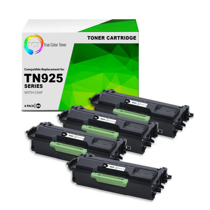 TCT TN925 Black Toner Cartridge 4-Pack – Compatible Replacement for Brother HL-L6415DWT HL-L6415DW MFC-L6915DW Printers - True Color Toner