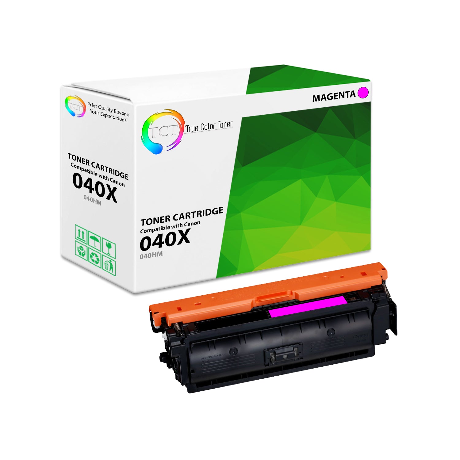 TCT Compatible High Yield Toner Cartridge Replacement for the Canon 040 Series - 1 Pack Magenta