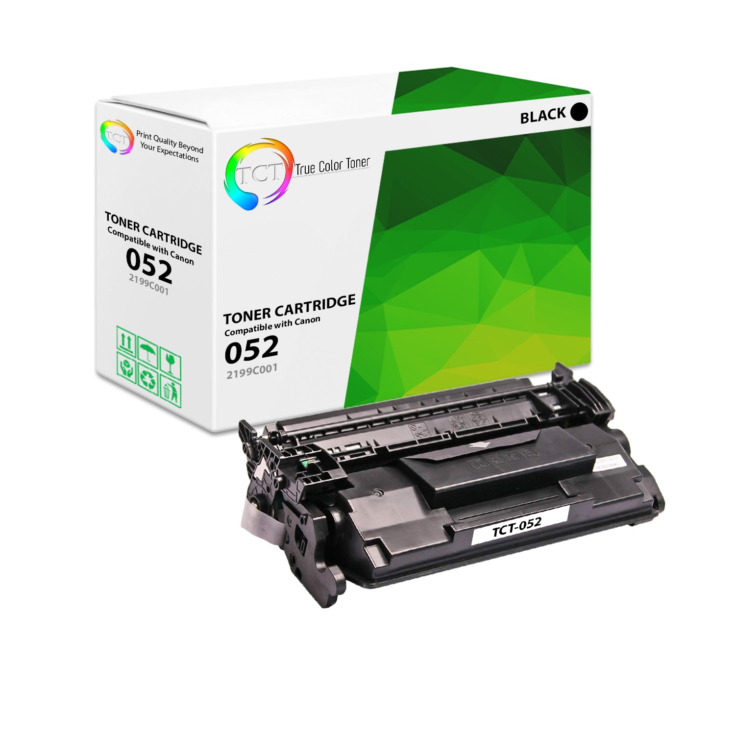 TCT Compatible Toner Cartridge Replacement for the Canon 052 Series - 1 Pack Black