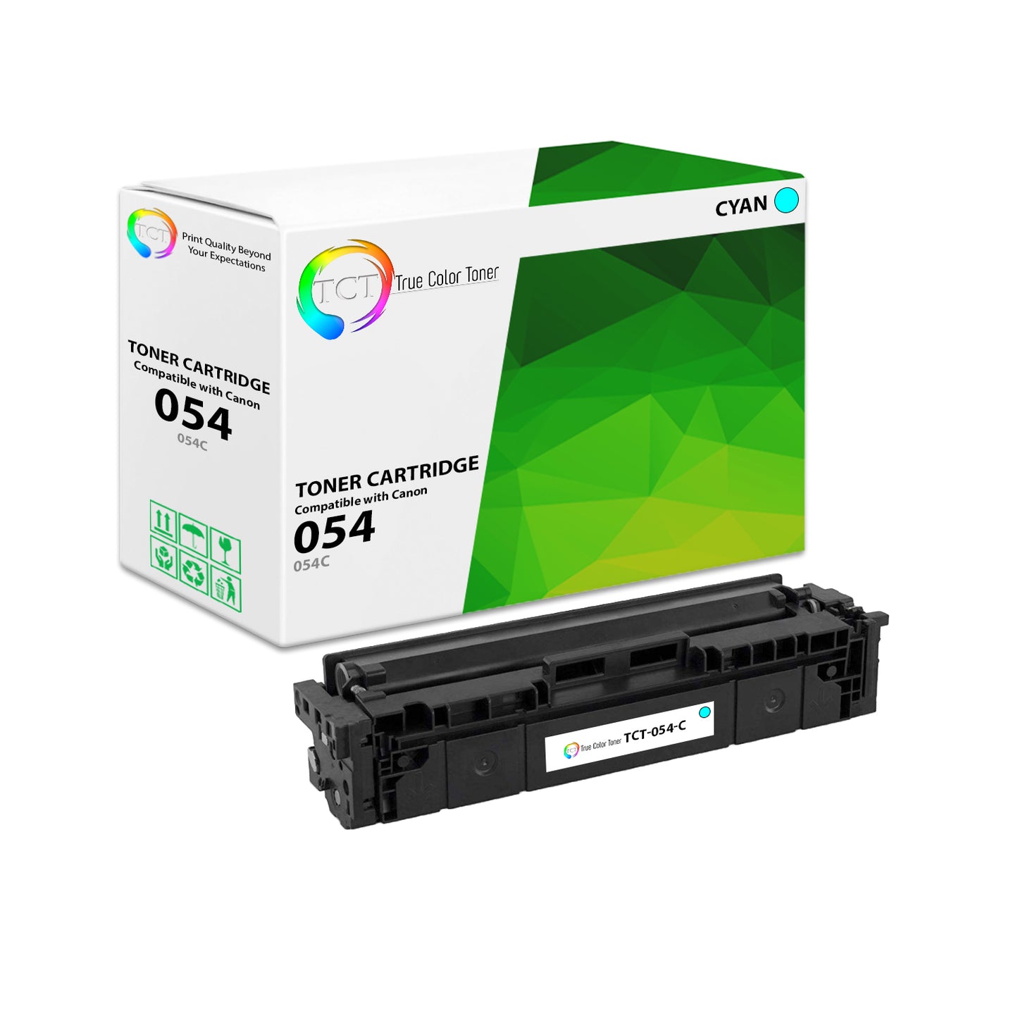 TCT Compatible Toner Cartridge Replacement for the Canon 054 Series - 1 Pack Cyan