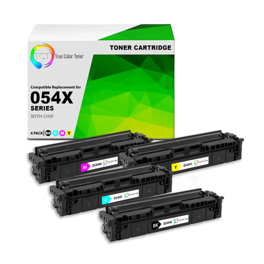 TCT 054H Toner Cartridge 4 Pack - Premium Compatible Replacement for Canon 05X 054H High Yield - True Color Toner
