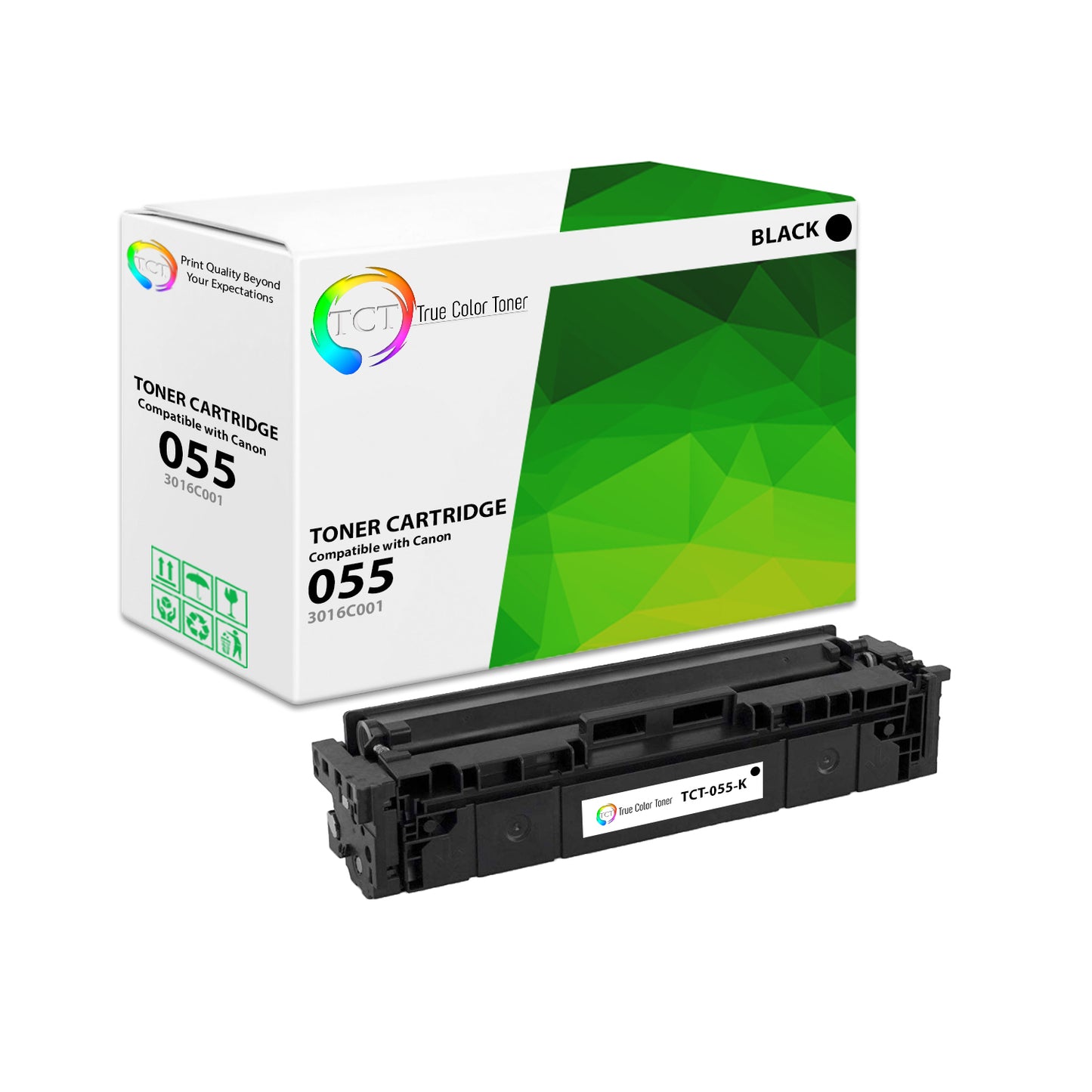 TCT Compatible Toner Cartridge Replacement for the Canon 055 Series - 1 Pack Black