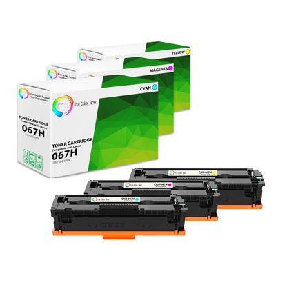 TCT Compatible Toner HY Cartridge Replacement for the Canon 067H Series - 3 Pack (1C, 1M, 1Y)
