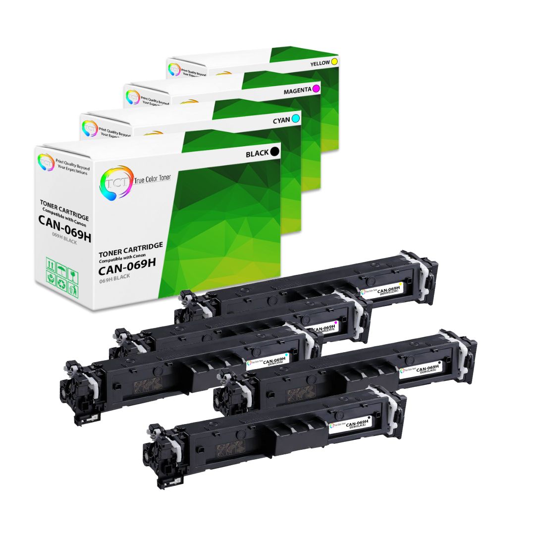 TCT Compatible Toner HY Cartridge Replacement for the Canon 069H Series - 5 Pack (BK, C, M, Y)