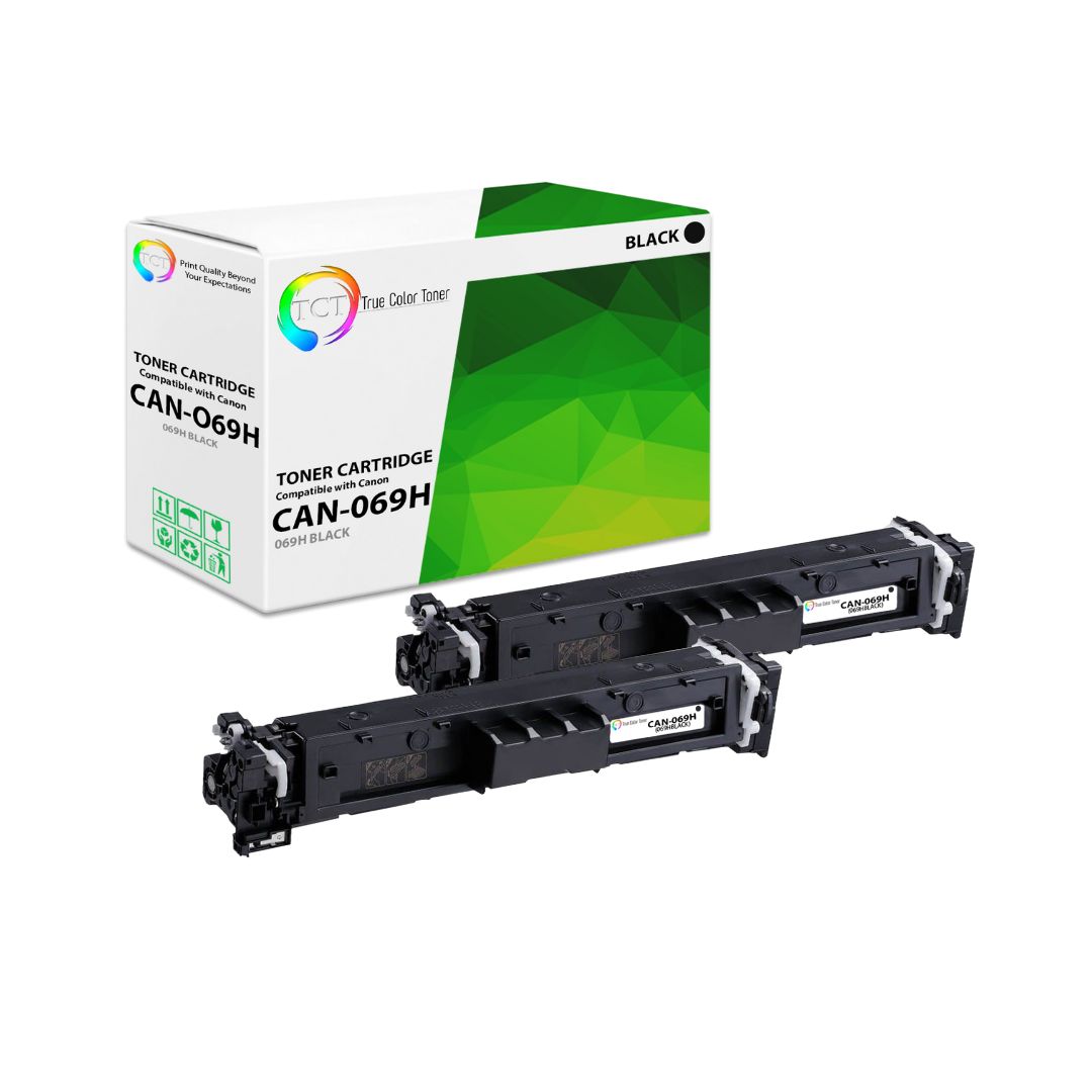 TCT Compatible Toner HY Cartridge Replacement for the Canon 069H Series - 2 Pack Black