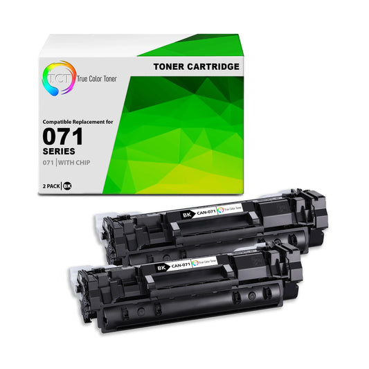 TCT 071 Toner Cartridge 2 Pack - Premium Compatible Replacement for Canon 071 5645C001 - True Color Toner