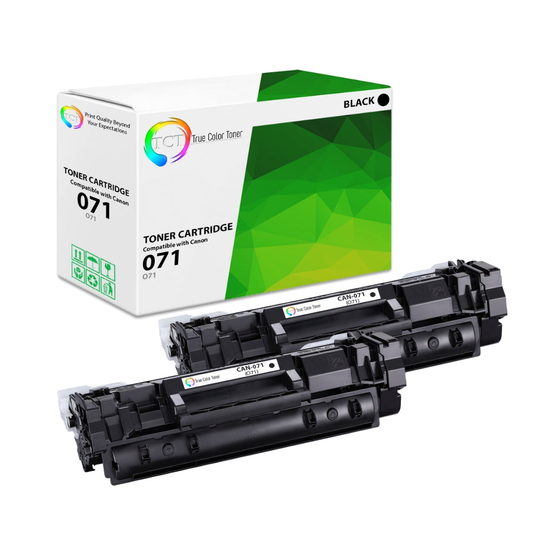 TCT Compatible Toner Cartridge Replacement for the Canon 071 Series - 2 Pack Black