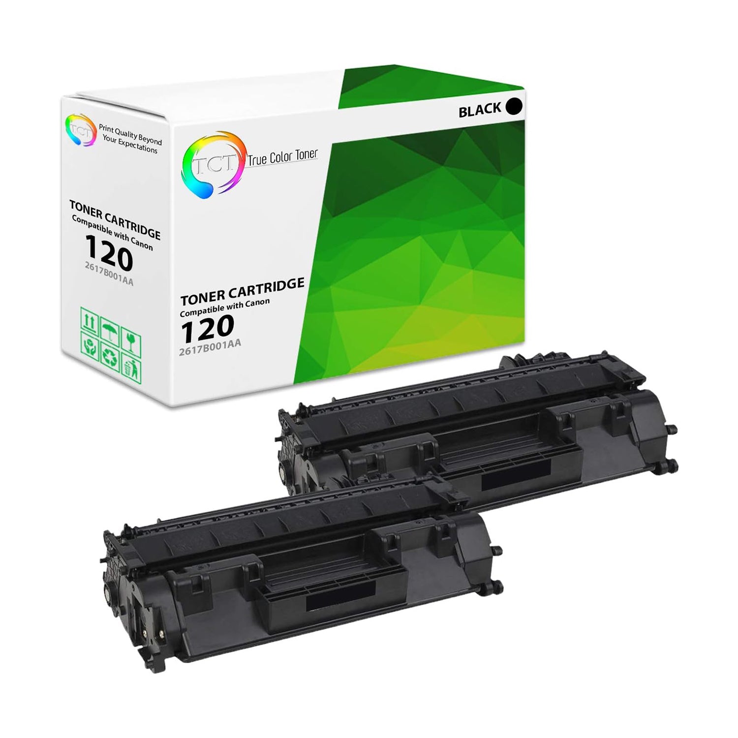 TCT Compatible Toner Cartridge Replacement for the Canon 120 Series - 2 Pack Black