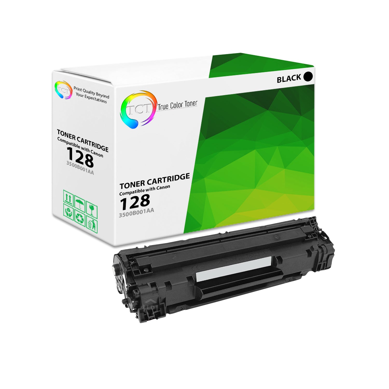 TCT Compatible Toner Cartridge Replacement for the Canon 128 Series - 1 Pack Black