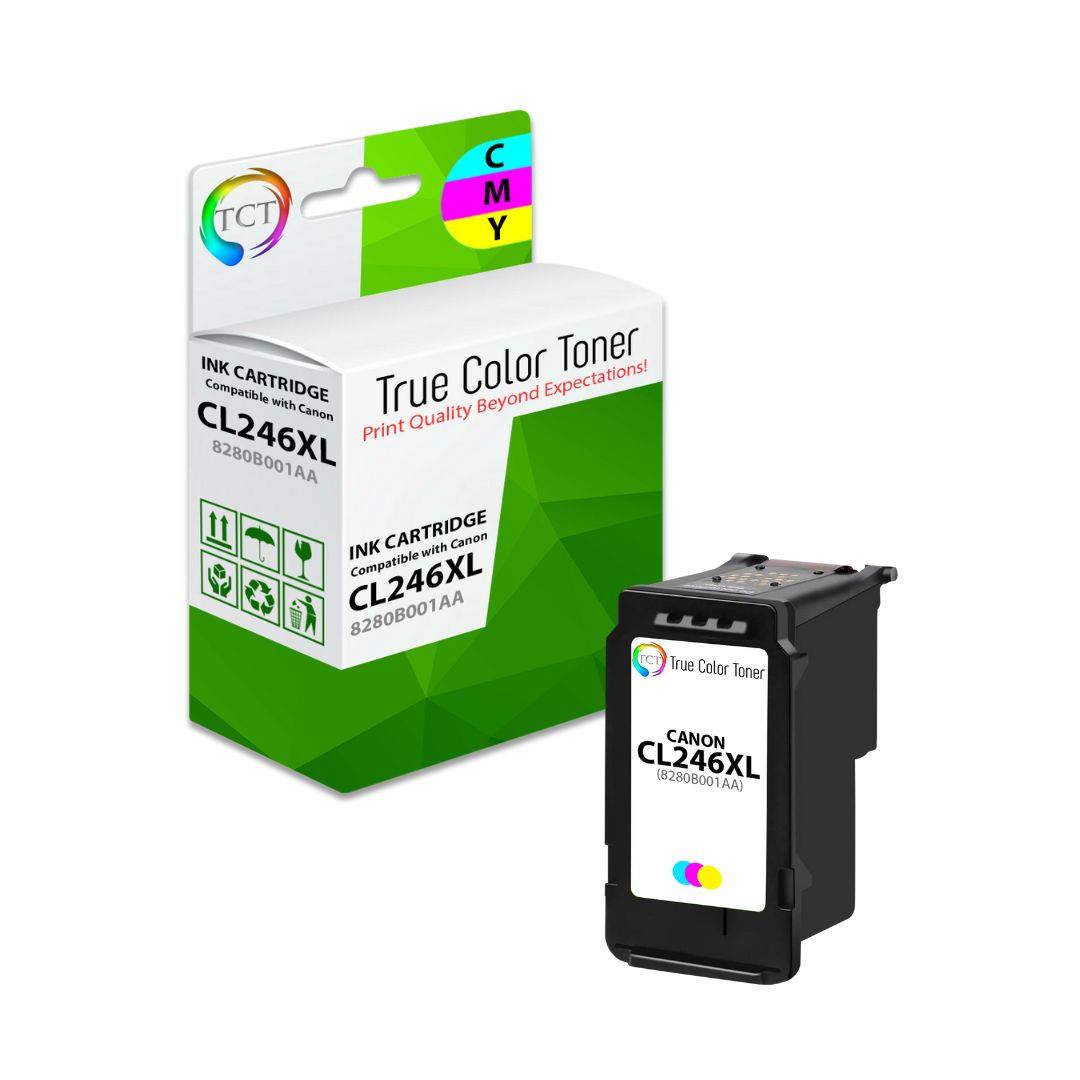 TCT Compatible High Yield Ink Cartridge Replacement for the Canon CL246XL Series - 1 Pack Tri-Color