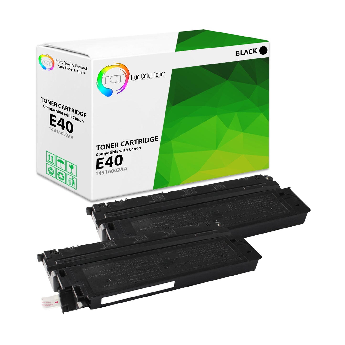 TCT Compatible Toner Cartridge Replacement for the Canon E40 Series - 2 Pack Black