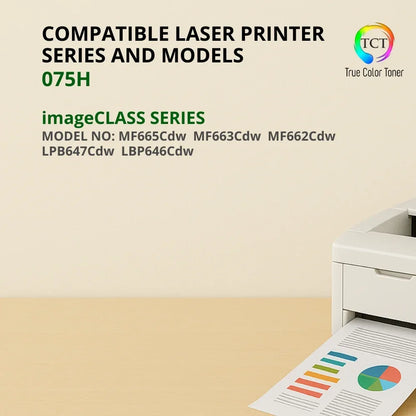 TCT 075H Toner Cartridge 5-Pack – Compatible Replacement for Canon imageCLASS MF662Cdw MF663Cdw MF665Cdw LBP646Cdw LBP647Cdw Printers - True Color Toner