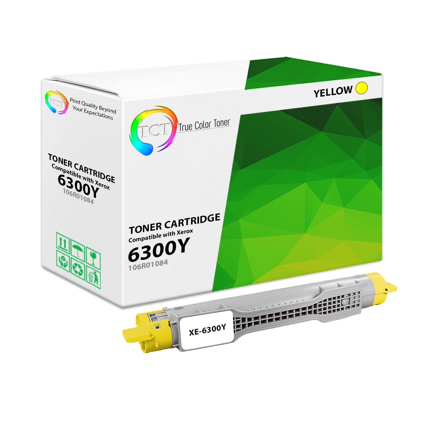 TCT Compatible Toner Cartridge Replacement for the Xerox 6300 Series - 1 Pack Yellow