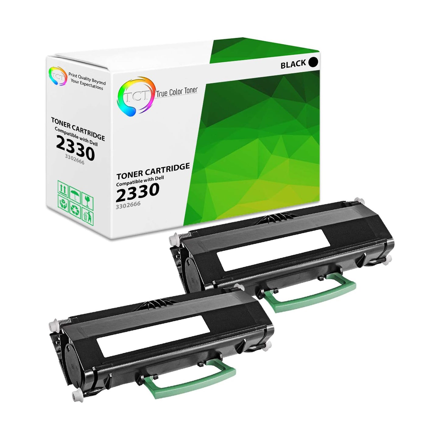 TCT Compatible Toner Cartridge Replacement for the Dell 2330 Series - 2 Pack Black