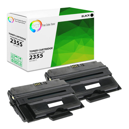 TCT Compatible High Yield Toner Cartridge Replacement for the Dell 2335 Series - 2 Pack Black