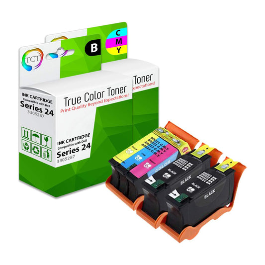 TCT Compatible Ink Cartridge Replacement for the Dell 24 Series Series - 3 Pack (BK, CL)