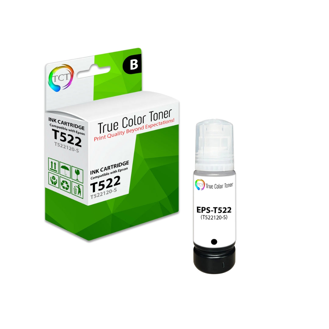 TCT Remanufactured Ink Cartridge Replacement for the Epson T522 Series - 1 Pack Black