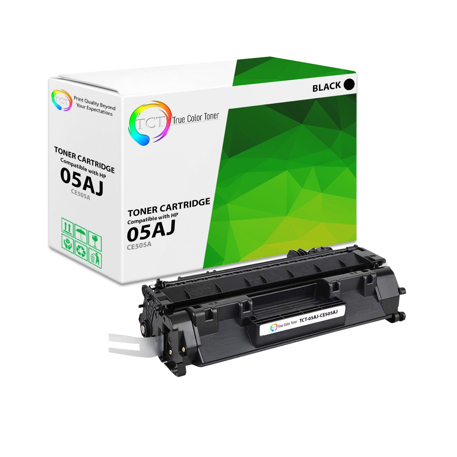TCT Compatible Jumbo Toner Cartridge Replacement for the HP 05AJ Series - 1 Pack Black