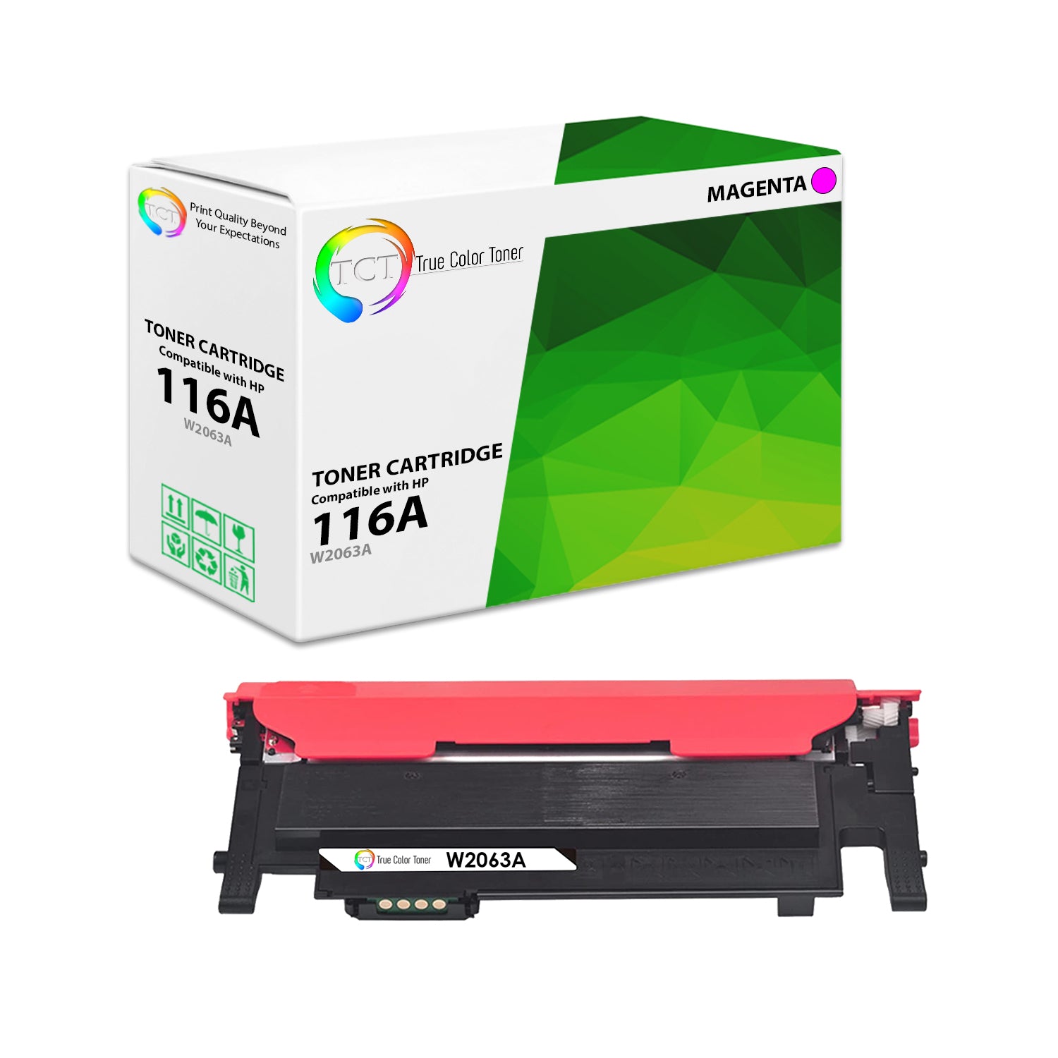 TCT Compatible Toner Cartridge Replacement for the HP 116A Series - 1 Pack Magenta