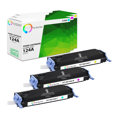 TCT Compatible Toner Cartridge Replacement for the HP 124A Series - 3 Pack (C, M, Y)