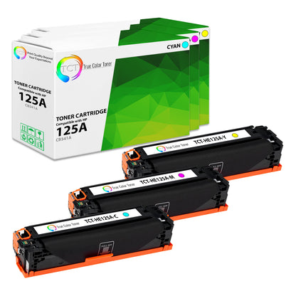 TCT Compatible Toner Cartridge Replacement for the HP 125A Series - 3 Pack (C, M, Y)