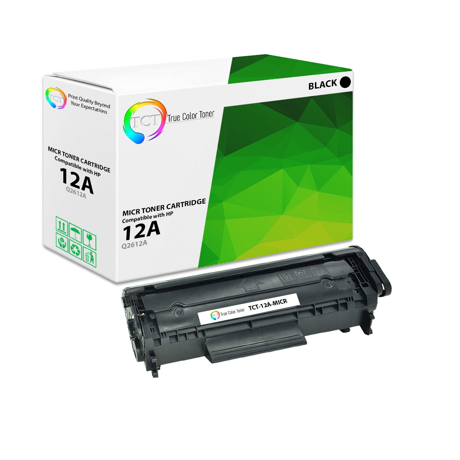 TCT Premium 12A Q2612A Black MICR for HP 1010A 1012A 1015A 1018 Compatible Toner