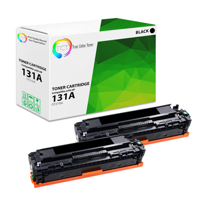 TCT Compatible Toner Cartridge Replacement for the HP 131A Series - 2 Pack Black