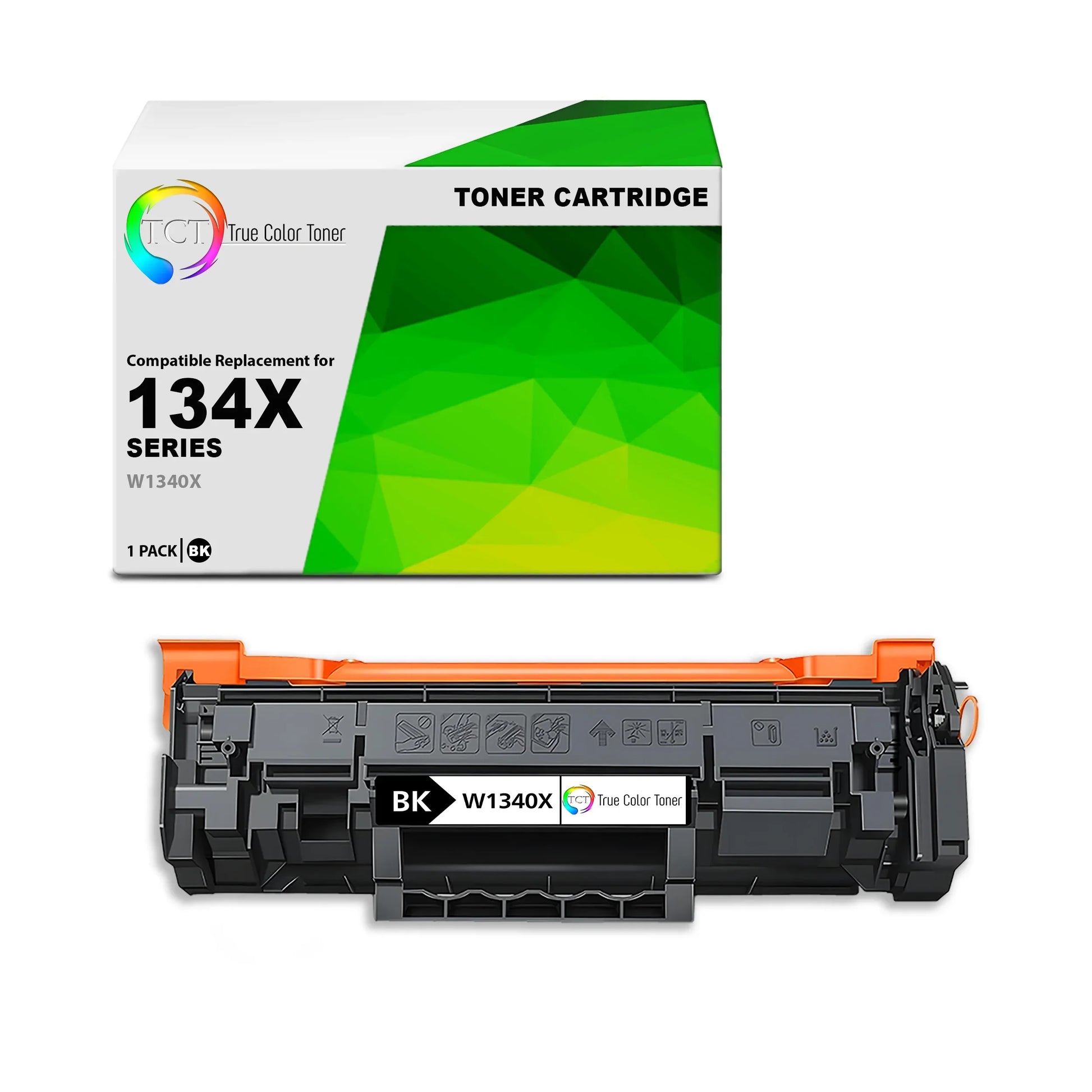 TCT 134X Toner Cartridge - Premium Compatible Replacement for HP 134X W1340X Black High Yield - Not currently compatible with "-e" printers - True Color Toner