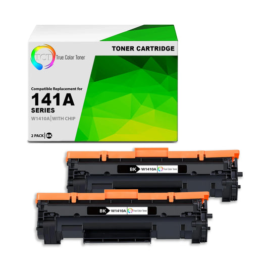 TCT 141A Toner Cartridge 2 Pack - Premium Compatible Replacement for HP 141A W1410A Black - True Color Toner
