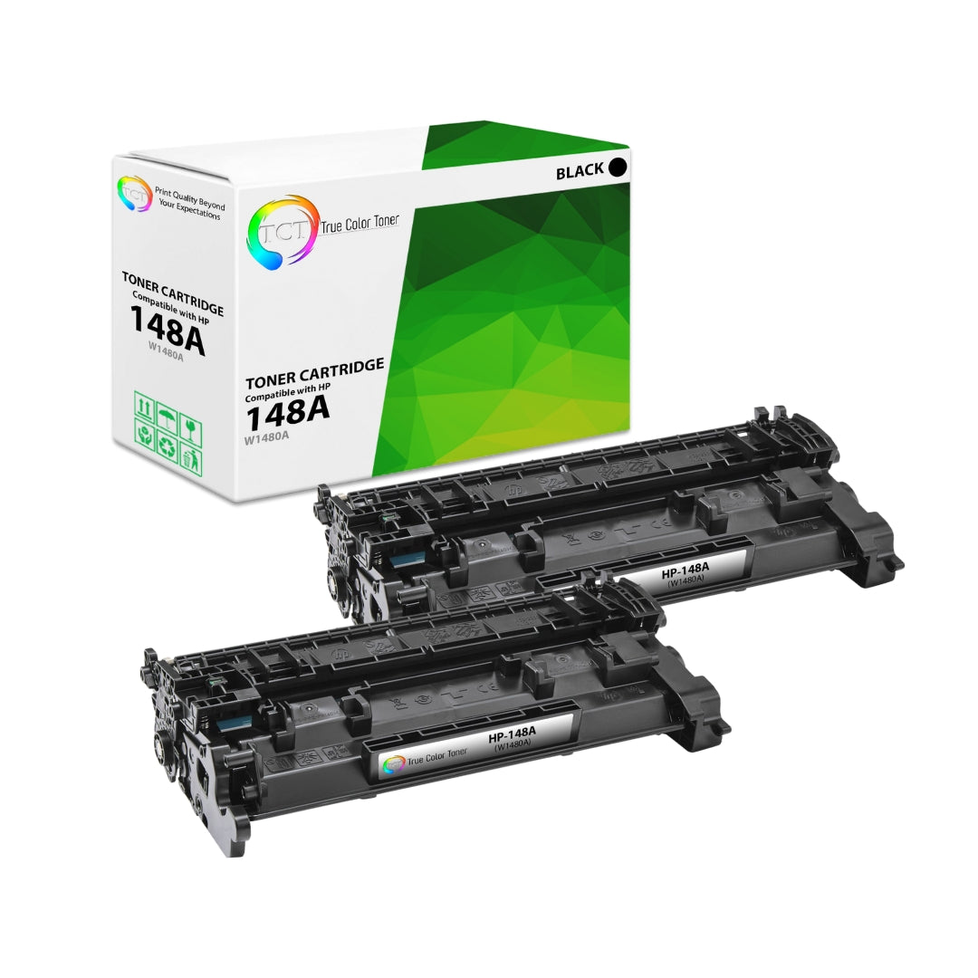 TCT Compatible Toner Cartridge Replacement for the HP 148A Series - 2 Pack Black