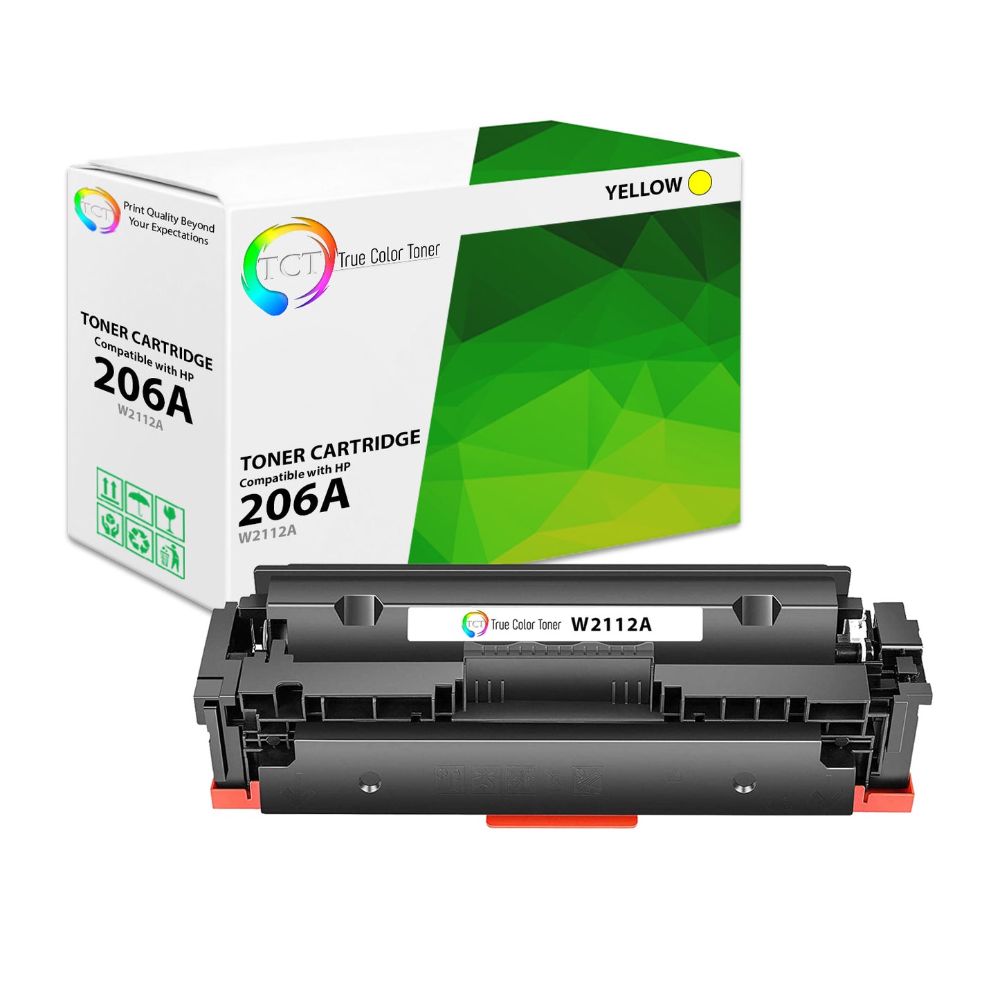 TCT Compatible Toner Cartridge Replacement for the HP 206A Series - 1 Pack Yellow