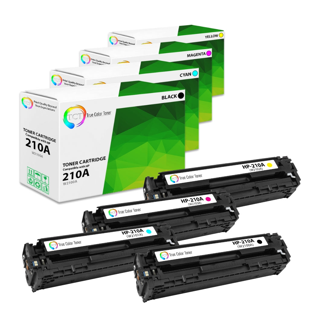 TCT Compatible Toner Cartridge Replacement for the HP 210A Series - 4 Pack (BK, C, M, Y)